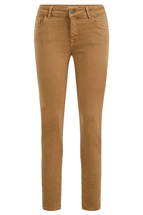 LADIES SKINNY FIT JEANS - CURVE LIGHT BROWN 1