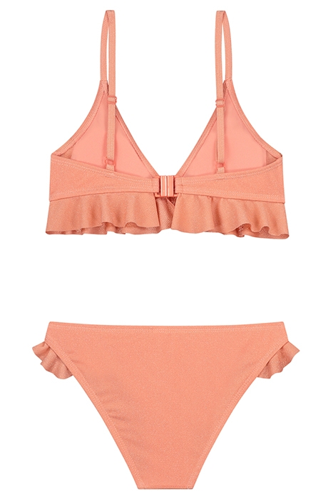 GIRLS ROSIE RUFFLE BIKINI SET SICILY GLITTER BLUSH PINK 2