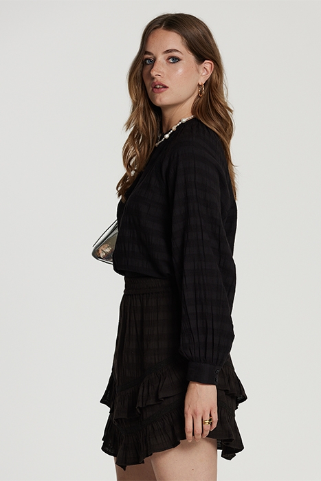 LADIES BOLOGNA SKIRT TASMANIA STRIPE BLACK 2