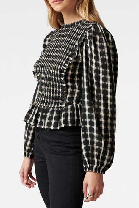 TILLY SHIRRED CHECK TOP WINTER CHECK 1