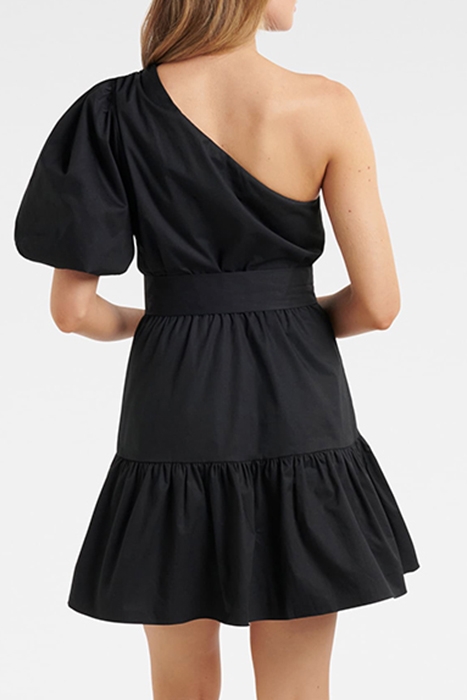 ABIGAIL COTTON ONE SHOULDER MINI BLACK 2