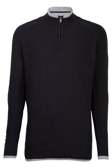 KEN HALF ZIP KM F19 DARK GREY MELANGE 1