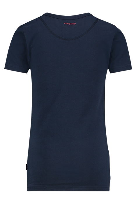 SHORT SLEEVE V NECK TS BOYS DARK BLUE 2