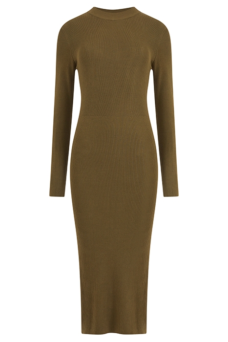 TURTLE RIB DRESS MID KHAKI 1