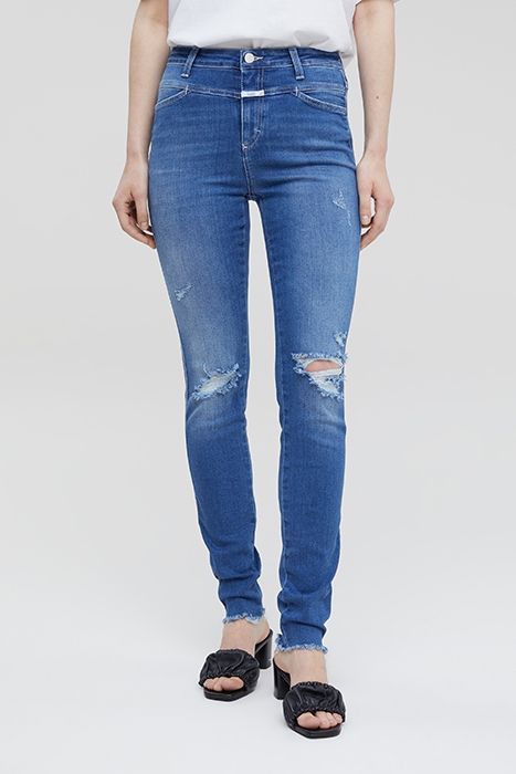 CLOSED WOMEN SKINNY PUSHER LONG JEANS MID BLUE 1