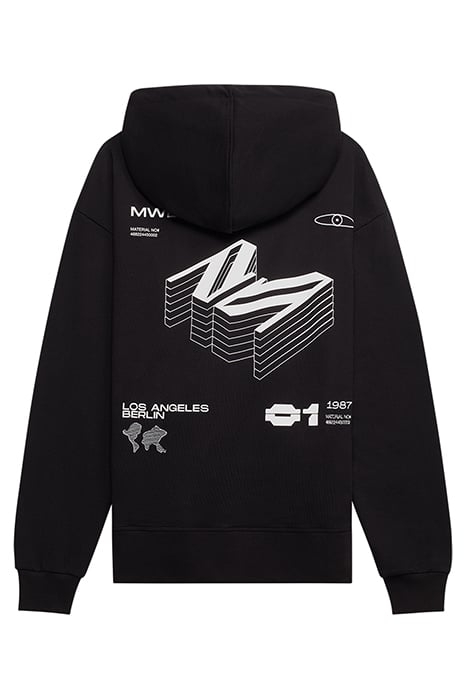 M-LOGO-REGULAR-FIT-HOODIE BLACK 2