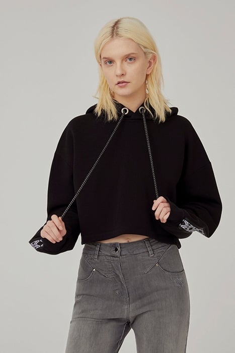 CROPPED SWEATSHIRT LOGOTAPE BLACK 1