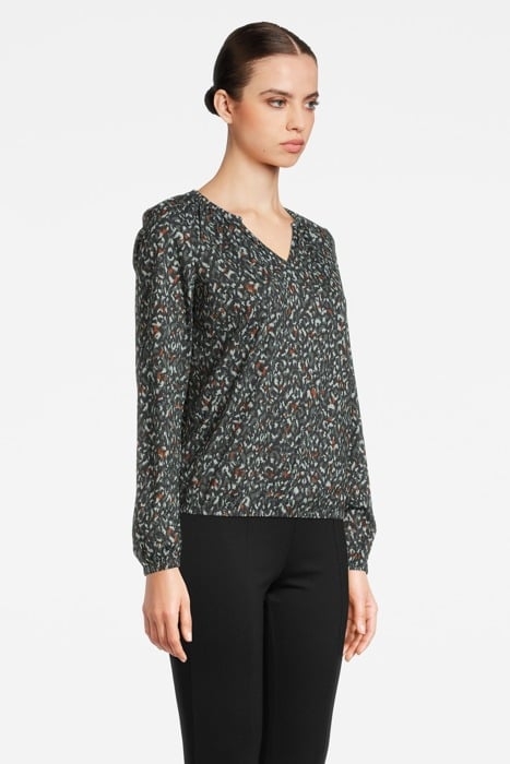 BLOUSE JERSEY LONG SLEEVES ROSEMARY GREEN 3