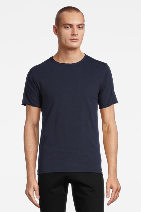 BASIC ROUND NECK TEE SLUB JERSEY DK. NAVY 2
