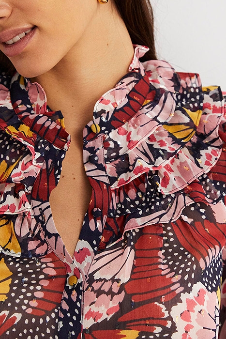 RUFFLE NECK SHIRT MUL 5