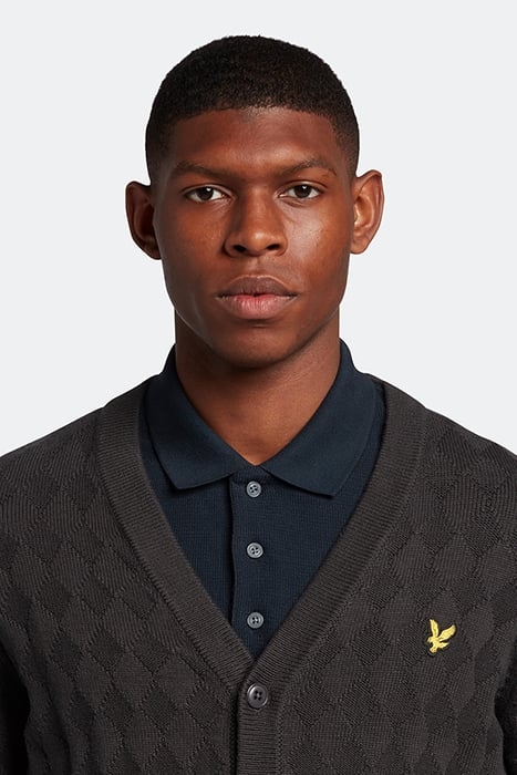 ARGYLE CARDIGAN GUNMETAL 4