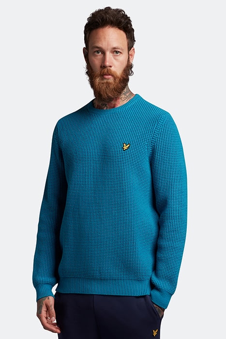 TUCK STITCH KNIT PEAK BLUE 1