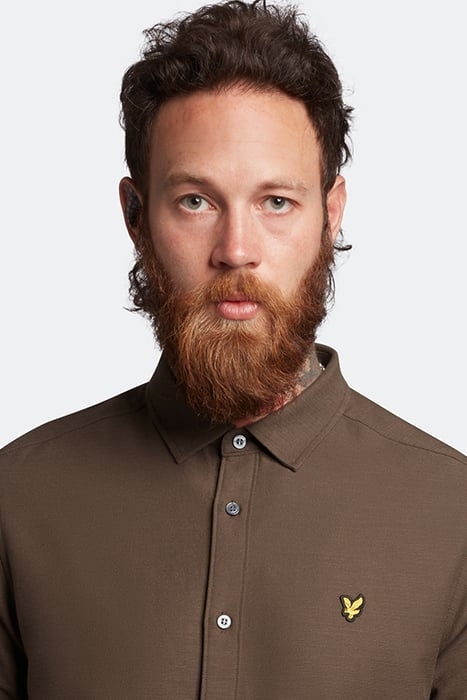 CHUNKY SLUB SHIRT FORM GREEN 4