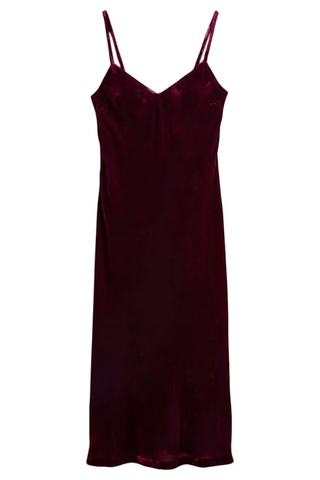 VELVET SLIP MIDI DRESS DPR 6
