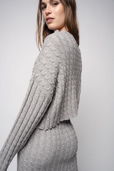 GIAFIN GONNA VISCOSA STRETCH T DRIZZLE GREY 2