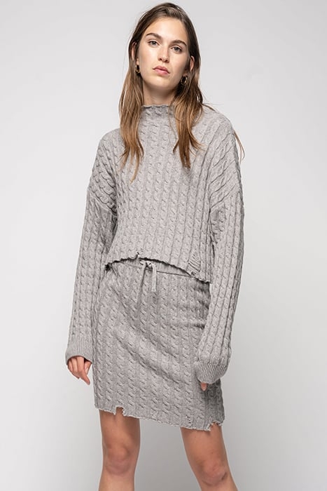 GIAFIN GONNA VISCOSA STRETCH T DRIZZLE GREY 4