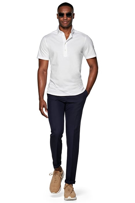White Jersey Extra Slim Fit Short Sleeve Shirt 1