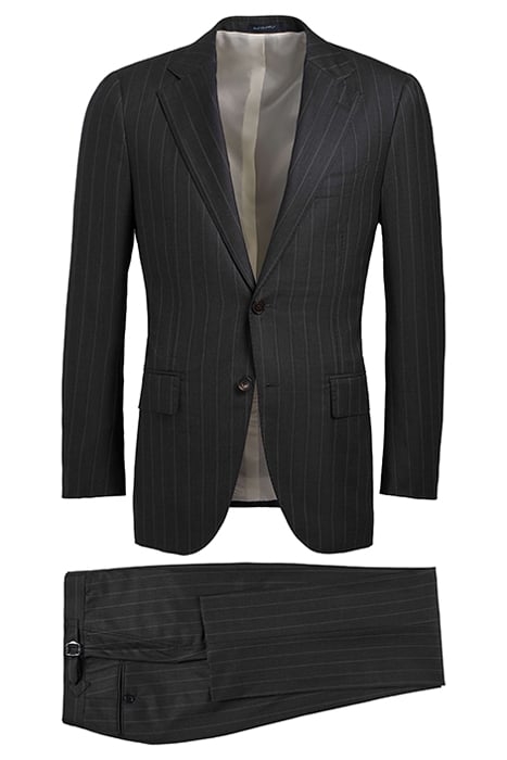 Mid Grey Striped Lazio Suit 2