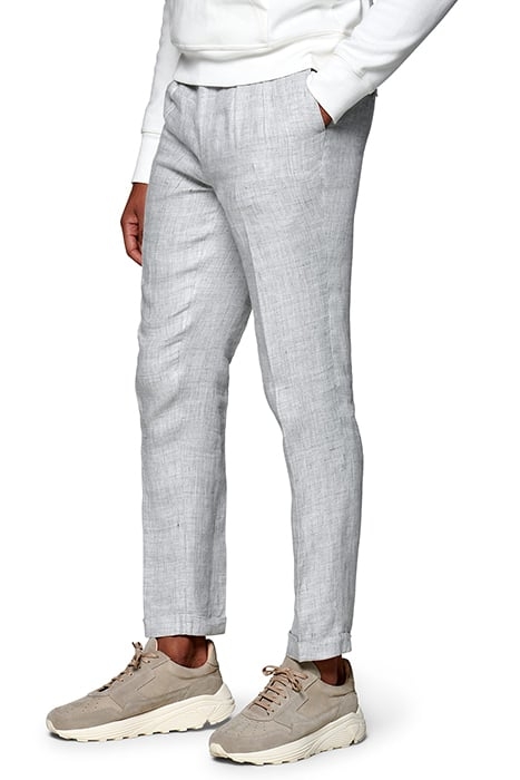 Light Grey Pleated Blake Trousers 4