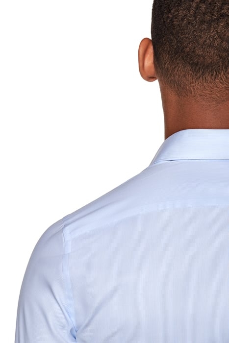 Light Blue Striped Twill Slim Fit Shirt 7