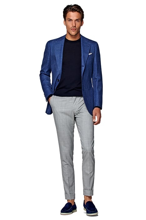 Mid Blue Houndstooth Havana Blazer 5