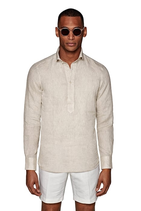 Light Brown Extra Slim Fit Popover 1