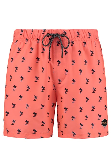 MEN SWIM SHORT SHIWI PALMTREE MICRO PEACH NEON ORANGE 1