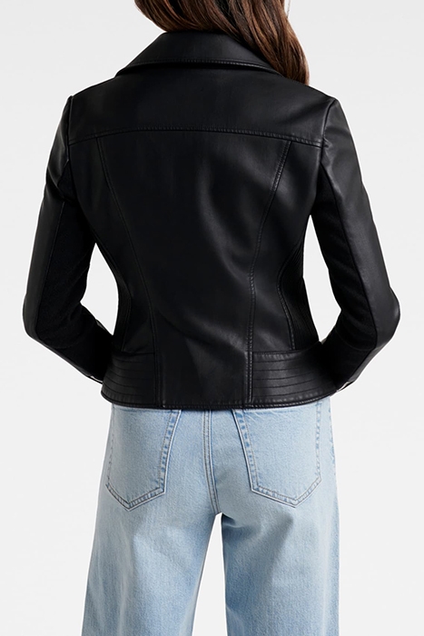 SKYE POLYURETHANE BIKER JACKET BLACK 2