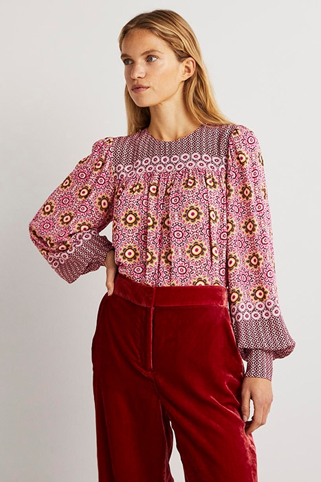 PRINTED YOKE DETAIL TOP PNK 1