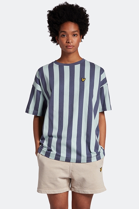 VERTICAL STRIPED T-SHIRT NIGHTSHADE BLUE 1