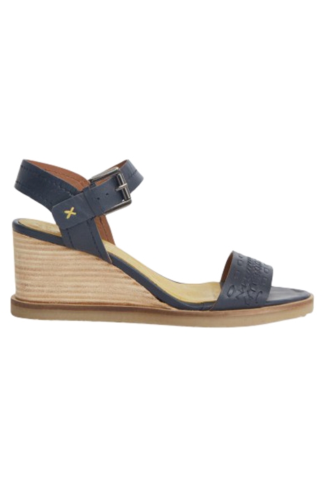 CRAFT LEATHER WEDGE SANDAL DARK NAVY 1
