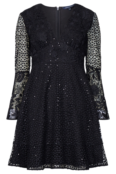 GUDRANA CABALLO LACE DRESS BLACK/BLACK SEQUINS 3