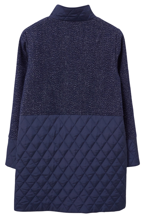 KARLA TWEED WOOL MIX COAT NAVY 4