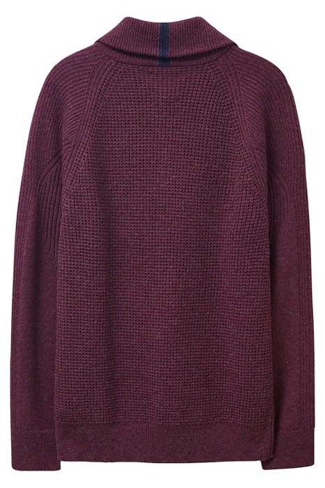 MEAD ZIP NECK RIB JUMPER MID PLUM 4