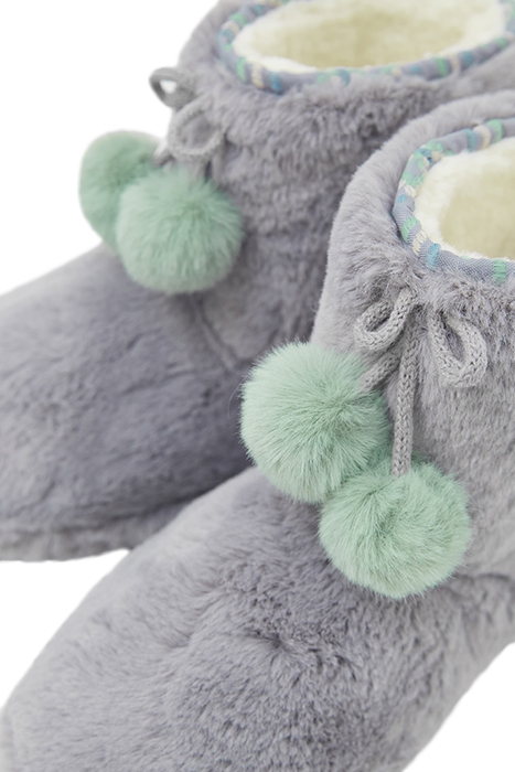 FAUX FUR BOOTIE DARK GREY 3