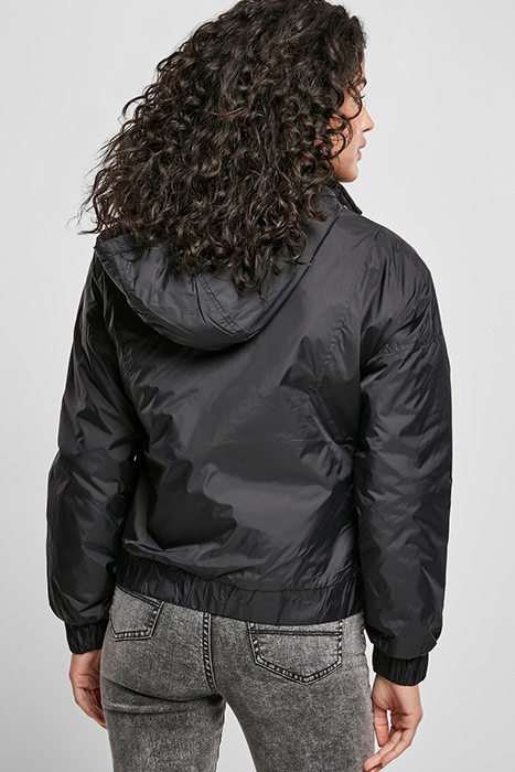 LADIES PANEL PADDED PULL OVER JACKET BLACK 3