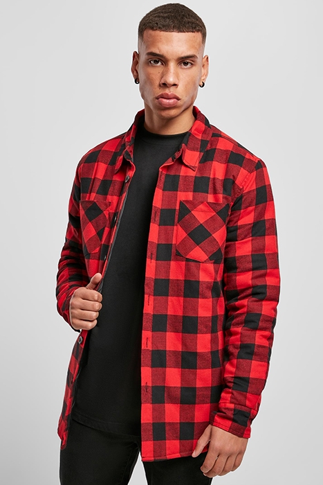 PADDED CHECK FLANNEL SHIRT BLACK/RED 2