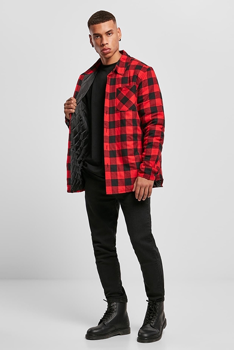 PADDED CHECK FLANNEL SHIRT BLACK/RED 4