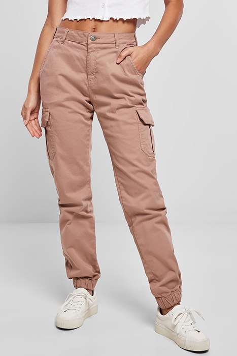 LADIES HIGH WAIST CARGO PANTS DUSKROSE 2