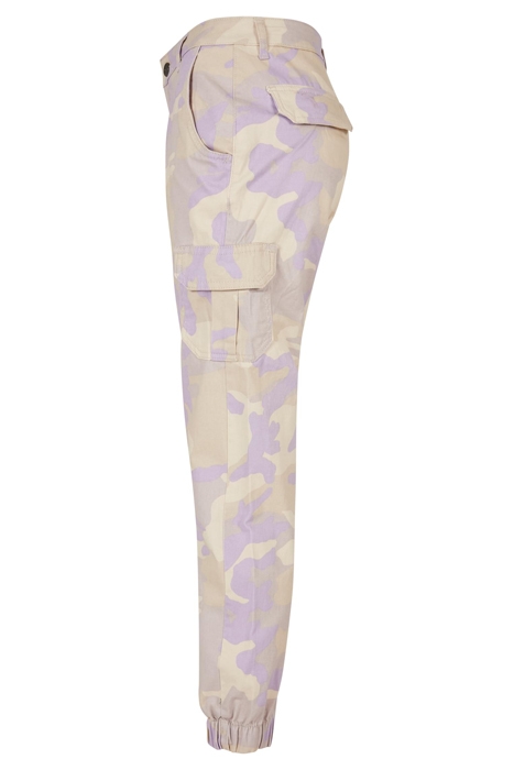 LADIES HIGH WAIST CAMO CARGO PANTS LILACCAMO 8