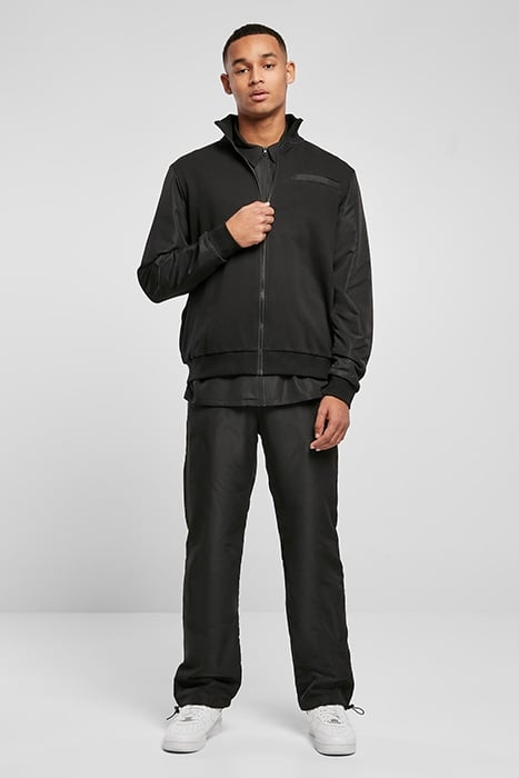 ORGANIC AND RECYCLED FABRIC MIX TRACK JACKET BLACK 4