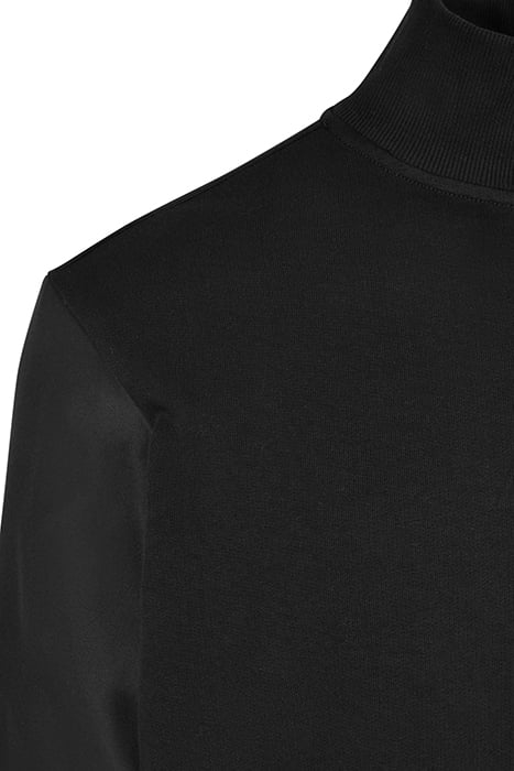 ORGANIC AND RECYCLED FABRIC MIX TRACK JACKET BLACK 7