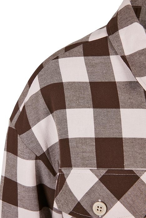LADIES FLANELL PADDED OVERSHIRT PINK/BROWN 7