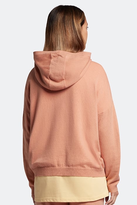 KNITTED HOODIE W795 DUSTY PEACH 2