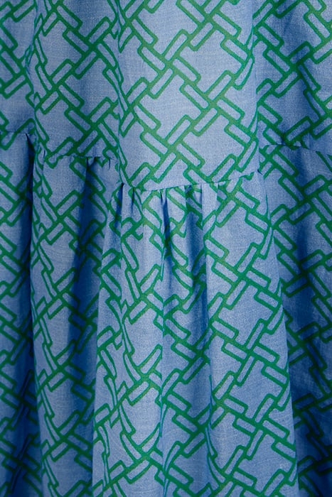 LONG DRESS LS VOLANTS BLUE 4