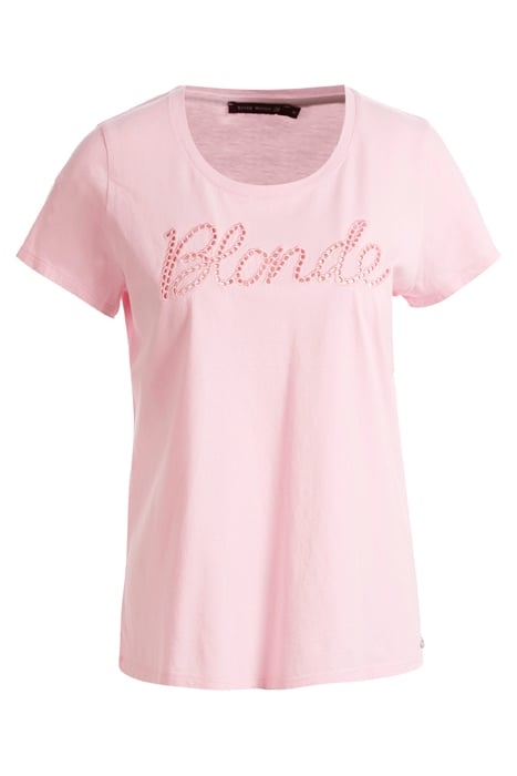 CREW NECK TEE SS + DECO PINK 1