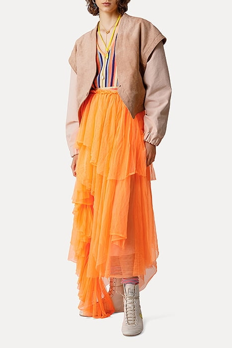 FLUO TULLE SKIRT ORANGE 4