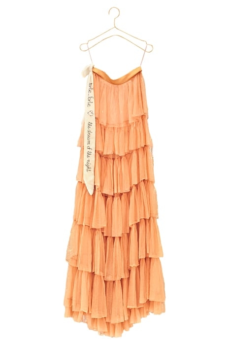 TULLE SKIRT WITH SILK DETAILS NUDE 1