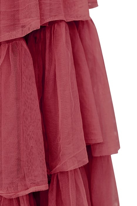 TULLE SKIRT WITH SILK DETAILS BURGUNDY 3