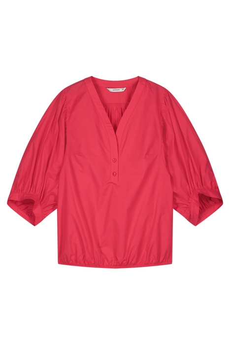 TOP PUFFY SLEEVES COTTON RASPBERRY PINK 1